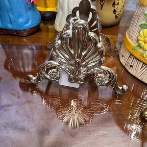 Silver plated knife rest/cutlery holder